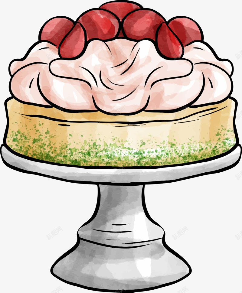黄色水彩奶油蛋糕png免抠素材_88icon https://88icon.com 517 吃货节 奶油蛋糕 水彩蛋糕 甜品 糕点 美食节 食品 餐饮