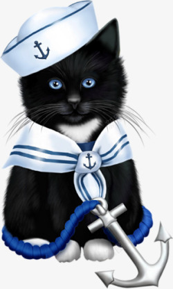 黑猫海员素材