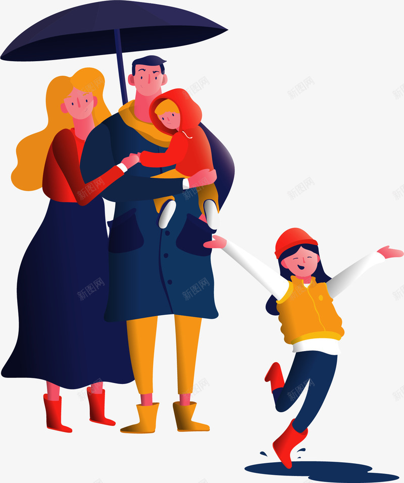 幸福和睦的一家四口矢量图ai免抠素材_88icon https://88icon.com 一家人 一家四口 全家福 四口人 幸福一家人 矢量png 矢量图