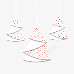 折纸圣诞树吊饰背景素材