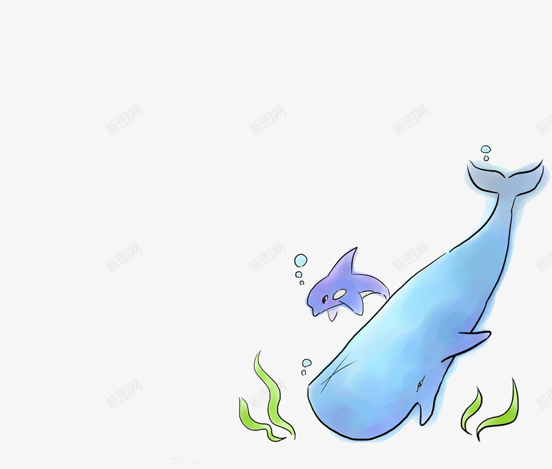 卡通鲨鱼png免抠素材_88icon https://88icon.com 冒气泡 动物鲨鱼 卡通蓝色鲨鱼 海豚