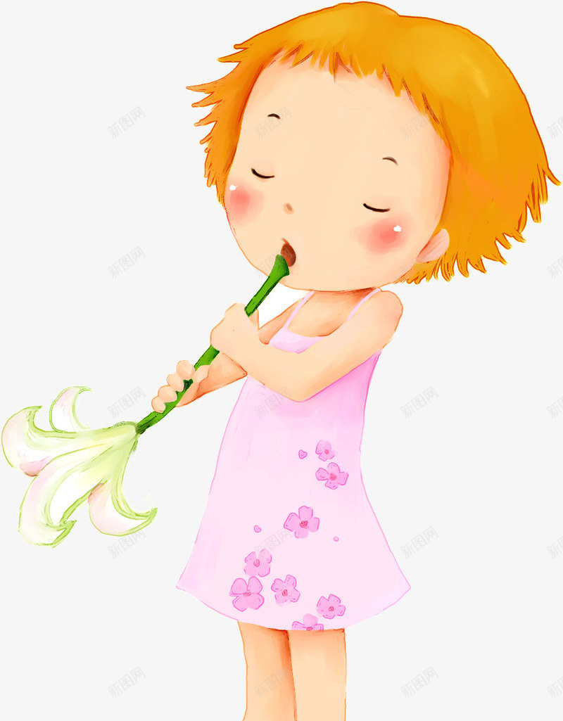 可爱手绘创意儿童吹笛造型调皮png免抠素材_88icon https://88icon.com 儿童 创意 可爱 调皮 造型