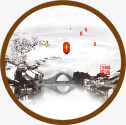中国风清明节海报装饰图案素材