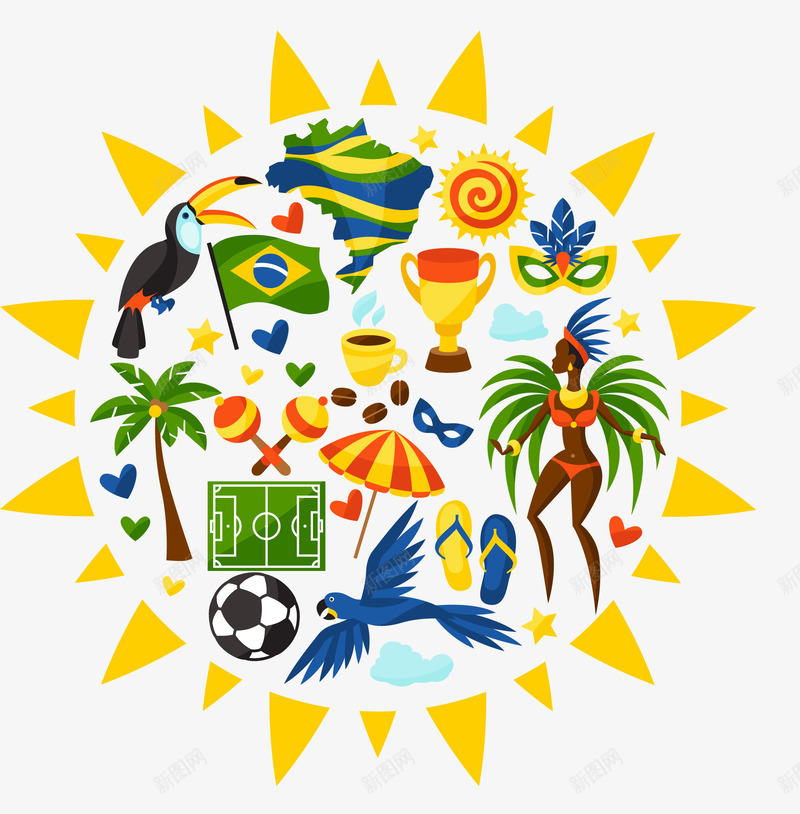 巴西足球杯png免抠素材_88icon https://88icon.com 世界杯 巴西 足球 里约奥运