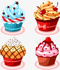 点心甜品矢量图素材
