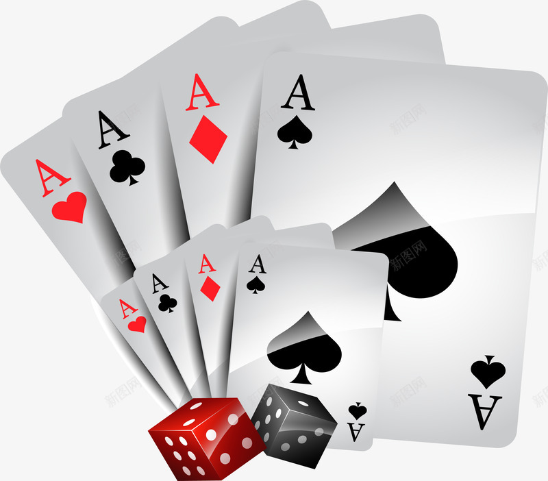 扑克牌骰子png免抠素材_88icon https://88icon.com 扑克牌 矢量素材 纸牌 骰子