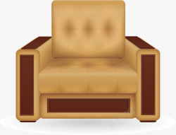 手绘木制品闲置的沙发矢量图高清图片