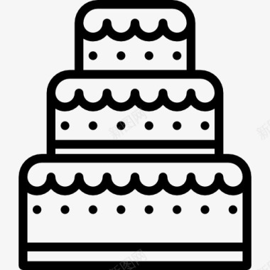 吹蛋糕婚礼蛋糕图标图标