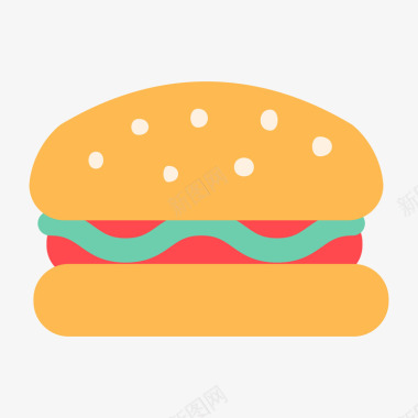 美味的食物手绘汉堡图标图标