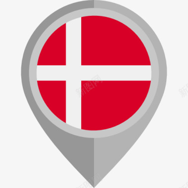 赛车旗丹麦图标图标
