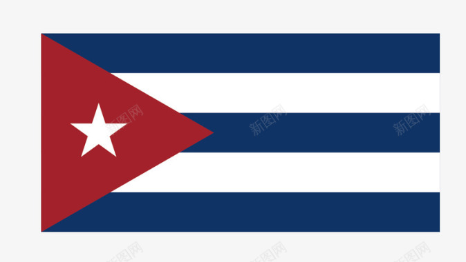古风扇古巴国旗矢量图图标图标