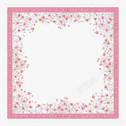 粉色玫瑰花纹边框素材