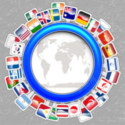 创意国旗矢量图素材