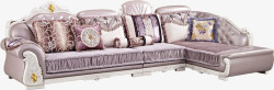 紫色色梦幻沙发海报素材