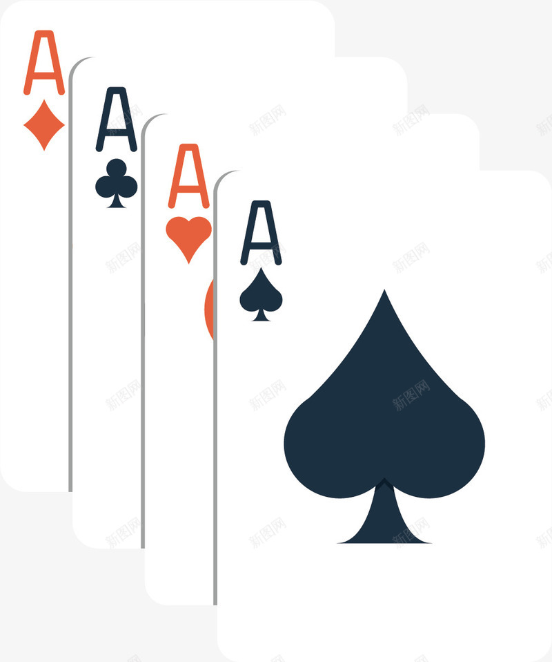 四色同款魔术扑克牌png免抠素材_88icon https://88icon.com 卡通扑克 同款 扑克牌 矢量扑克 道具扑克 魔术扑克