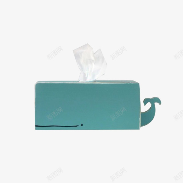 鲸鱼卡通造型抽纸盒png免抠素材_88icon https://88icon.com 产品实物 创意 活泼 蓝色