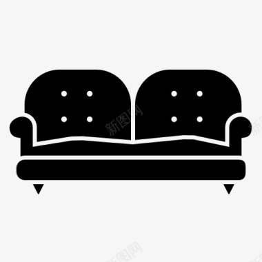 双人沙发图标图标