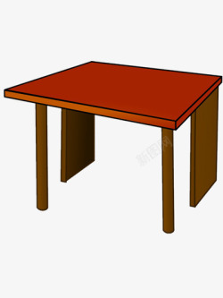 红色桌子素材