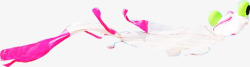 粉色春天踏青风筝装饰素材
