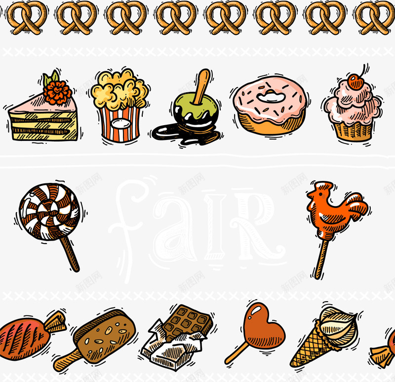 手绘甜品食物png免抠素材_88icon https://88icon.com 卡通 巧克力 手绘 棒棒糖 甜品 食物