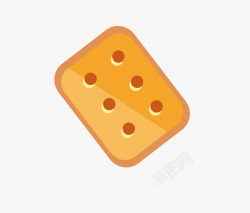 方形饼干卡通饼干矢量图高清图片
