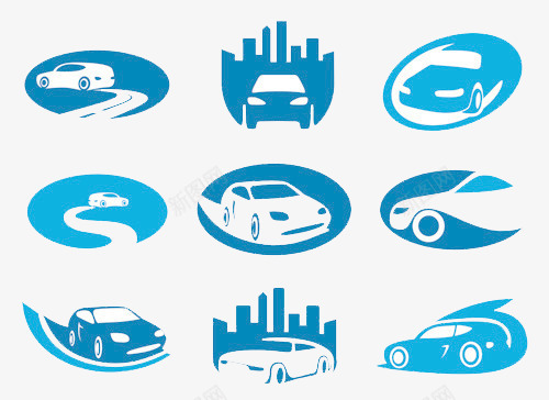 创造型汽车标志抽象图标图标