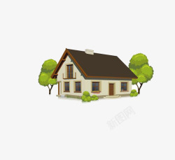 棕色小房子素材