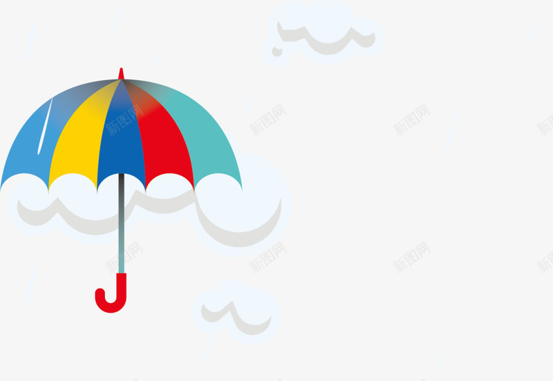 多彩雨伞下雨云朵png免抠素材_88icon https://88icon.com 3月23日 下雨 世界气象日 伞具 天气 彩色雨伞 气象