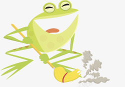 漫画中的风筝卡通漫画打扫中的青蛙高清图片