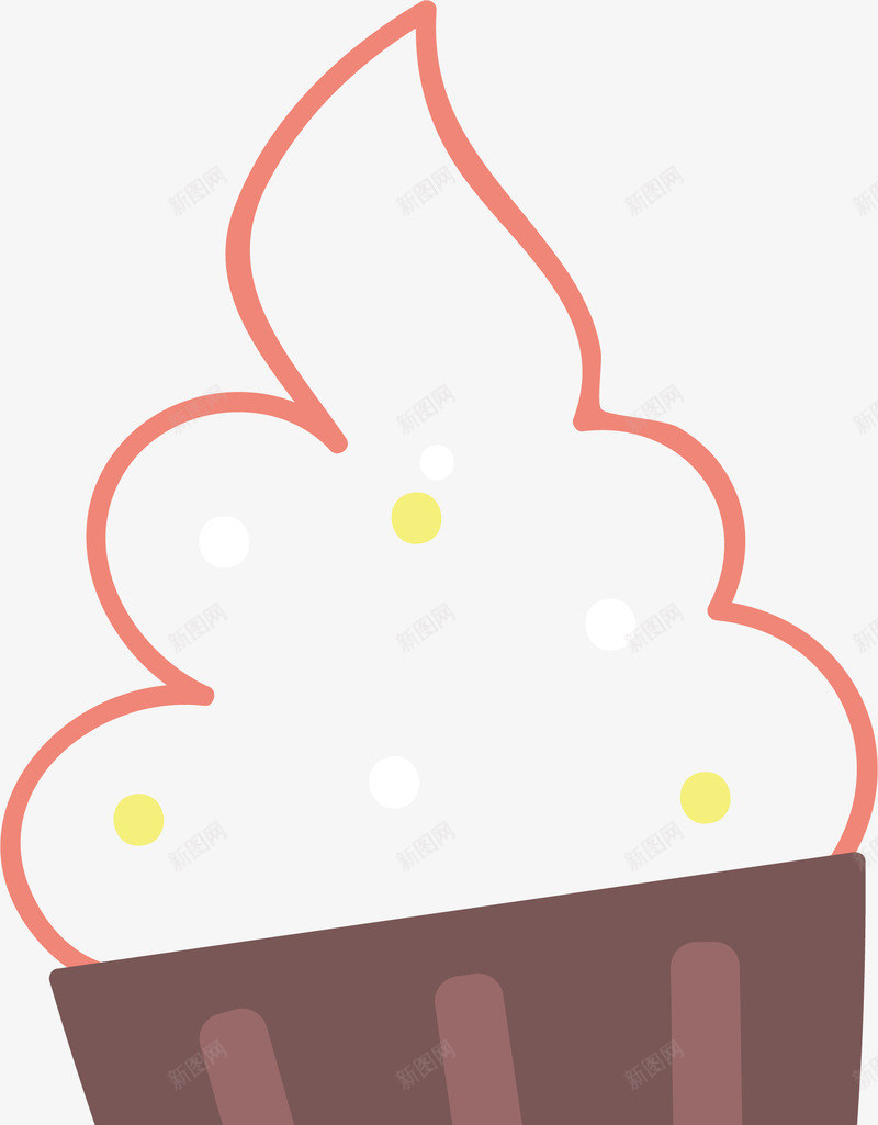 手绘卡通甜点冰淇淋矢量图ai免抠素材_88icon https://88icon.com 冰淇淋 甜点 矢量卡通 简笔画 线条 矢量图