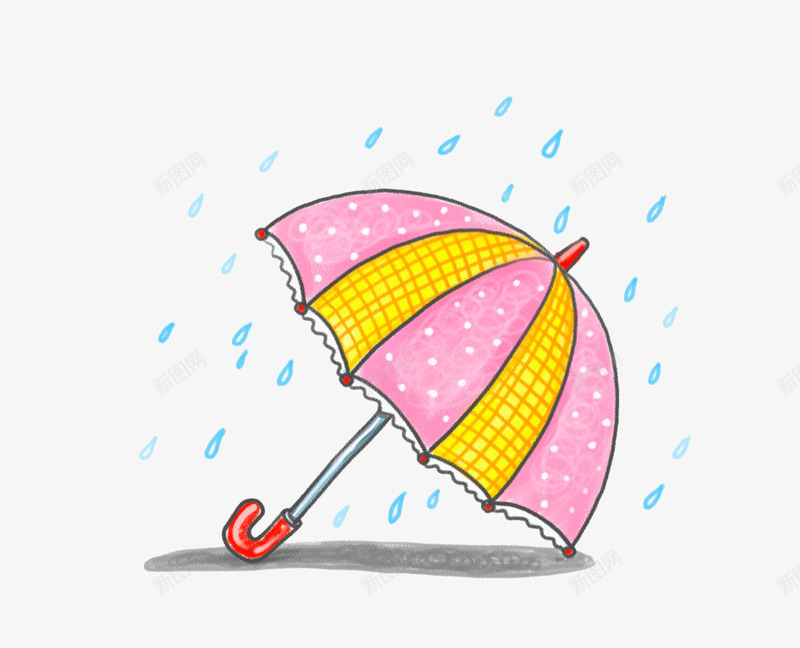 手绘彩色雨伞png免抠素材_88icon https://88icon.com 下雨 卡通雨点 彩色 手绘 雨伞 雨水 雨滴 雨点