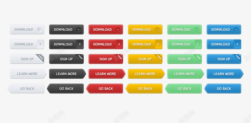 彩色按钮uiPSD源文件png免抠素材_88icon https://88icon.com ui按钮设计 彩色ui按钮 按钮设计合集