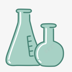化学实验试管瓶子矢量图素材