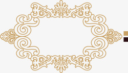 长方形镜子欧式装饰边框矢量图素材