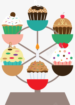 欧式可爱纸杯蛋糕素材