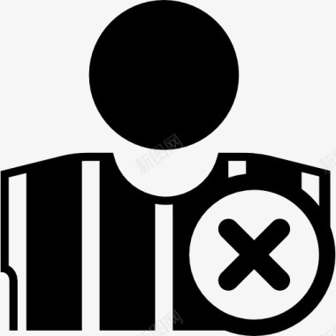 运动种类标志足球运动员关闭和删除十字标志图标图标