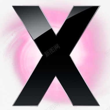 X圆粉色图标图标