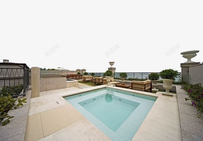 酒店海边别墅psd免抠素材_88icon https://88icon.com 别墅 地产 水岸 海边 海边别墅