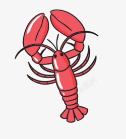 大龙虾卡通图素材
