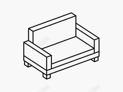 办公室图标概述家具沙发isometrica概述图标图标