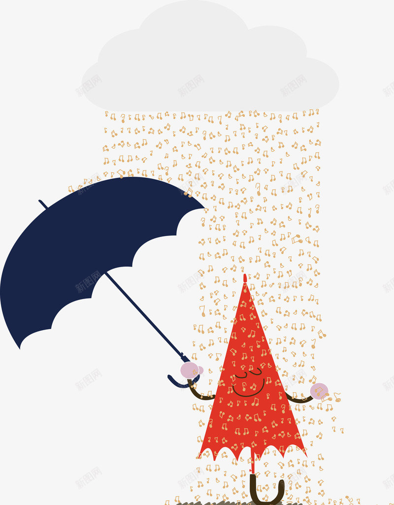 小雨伞矢量图ai免抠素材_88icon https://88icon.com 乌云 伞 可爱 小雨伞 淋雨 雨伞 音乐 音乐雨 矢量图