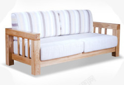 白色现代简约沙发木椅素材