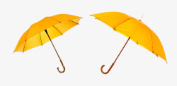 两把黄色雨伞素材
