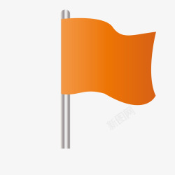 橙色渐变旗帜元素矢量图素材