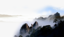 气势磅礴高山云雾背景素材