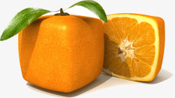 方形橙子方形水果高清图片