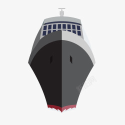 黑色轮船货物运输航海素材