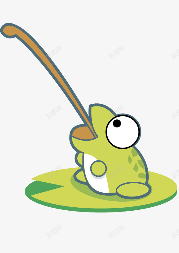 卡通手绘可爱的小青蛙png免抠素材_88icon https://88icon.com 创意 动漫动画 卡通手绘 可爱的 小青蛙 舌头