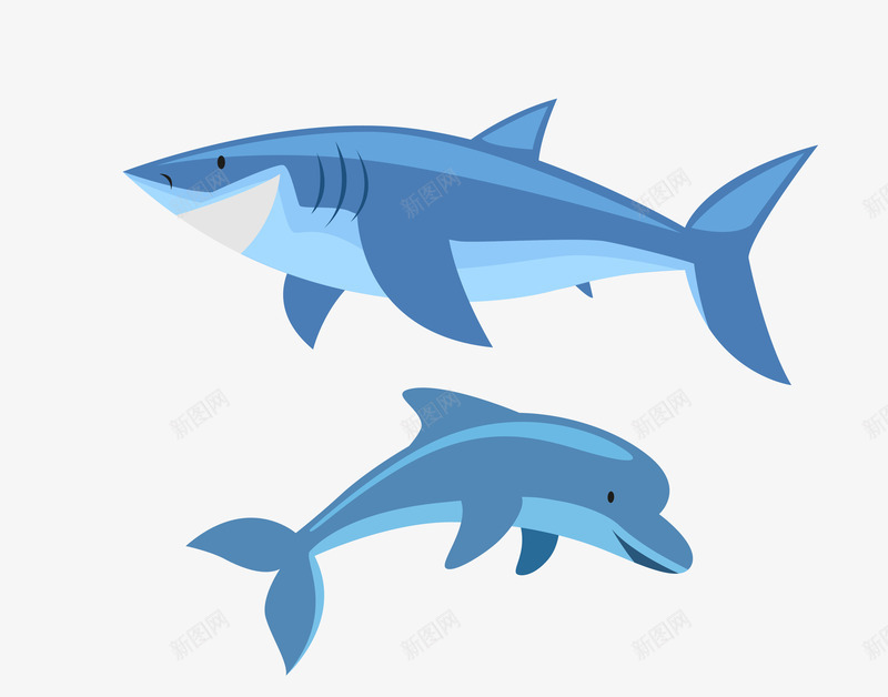 海洋蓝色鲨鱼海豚矢量图eps免抠素材_88icon https://88icon.com 海洋鲨鱼海豚 矢量鲨鱼海豚 蓝色 鲨鱼海豚 矢量图