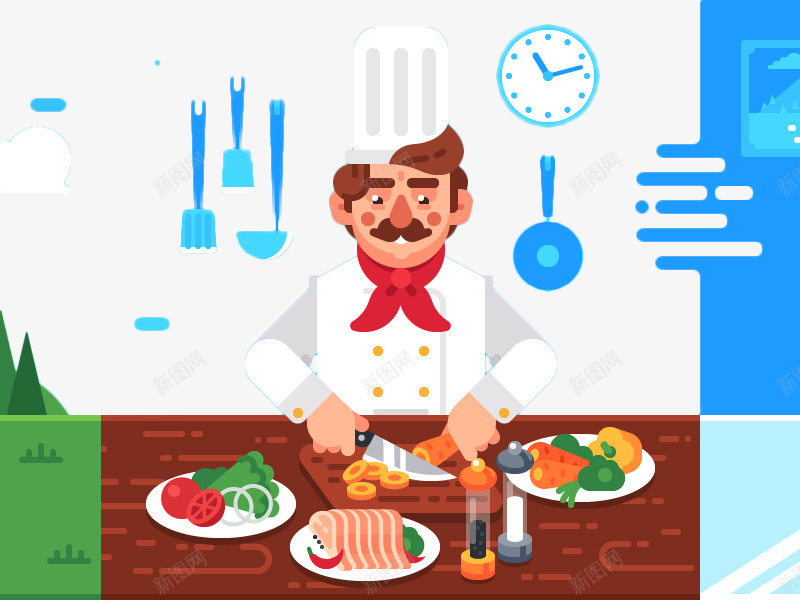厨师做菜背景元素png免抠素材_88icon https://88icon.com 做菜 厨师 厨房 背景 菜品研发 西餐 食品